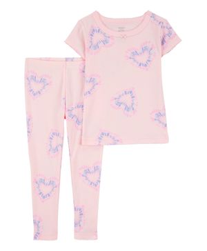 Pijama De 2 Piezas De Corazones Teñidos 100% Algodón Carter's