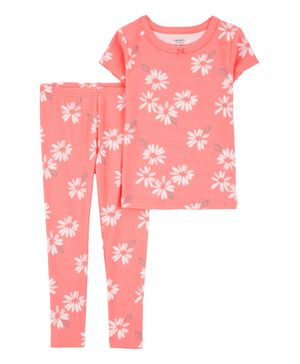 Pijama De 2 Piezas Floral 100% Algodón De Ajuste Perfecto Carter's
