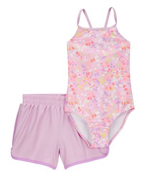 Ttraje De Baño De 2 Piezas Con Playera Para Nadar Y Short