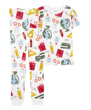 Pijama De 2 Piezas Algodón De Ajuste Perfecto Back To School Carter's