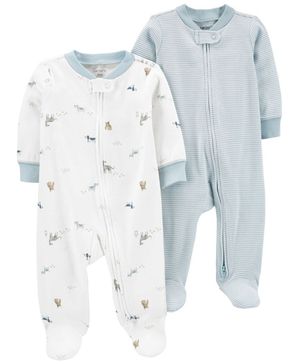 Conjunto De 2 Piezas De Mamelucos Con Cierre Completo Carter's