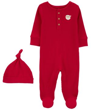 Mameluco Estampado De Papá Noel Y Gorro Incluido Carter's