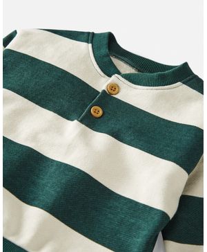 Sudadera A Rayas Con Cuello Tipo Henley Carter's Little Planet