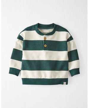 Sudadera A Rayas Con Cuello Tipo Henley Carter's Little Planet