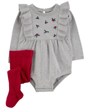 Conjunto De 2 Prendas De Pañalero Holly De Punto Y Mallas Carter's