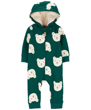 Jumpsuit De Tela Polar Con Capucha Oso Carter's