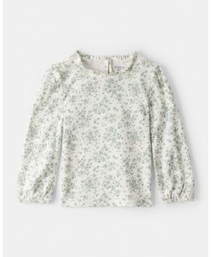 Blusa De Canalé De Manga Larga Con Estampado Floral Oshkosh B'Gosh