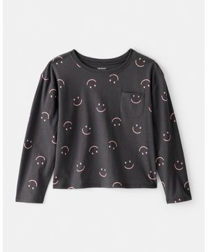 Blusa De Manga Larga Estampado Carita Feliz Carter's