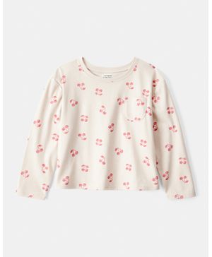 Blusa De Manga Larga Estampado Cereza Carter's