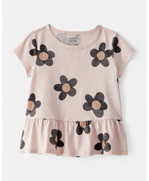 Blusa Peplum Manga Corta Estampado Flor Carter's