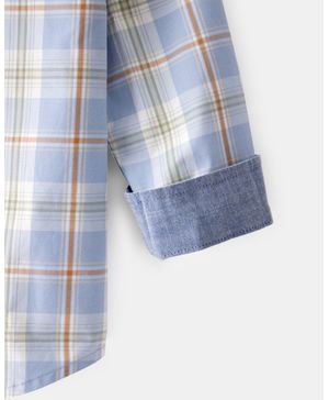 Camisa De Popelina A Cuadros Con Botones Al Frente Oshkosh B'Gosh