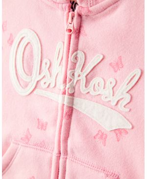 Chamarra Con Capucha De Felpa Francesa De Mariposas Oshkosh B'Gosh