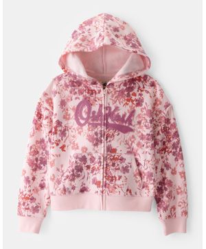 Chamarra Con Cierre De Tela Polar Floral Con El Logo Oshkosh B'Gosh