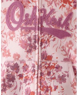 Chamarra Con Cierre De Tela Polar Floral Con El Logo Oshkosh B'Gosh