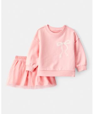 Conjunto De 2 Piezas Con Falda  Afelpada Con Moño Carter's