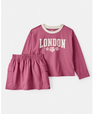 Conjunto De 2 Piezas Con Falda Con La Palabra London Carter's
