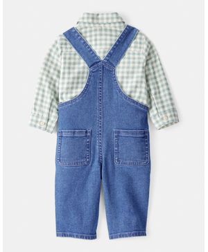Conjunto De 2 Piezas Con Overol Y Pañalero A Cuadros Carter's