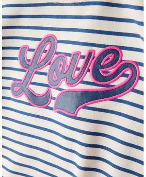 Conjunto De 2 Piezas Con Pantalón Acampanado "Love" A Rayas Carter's