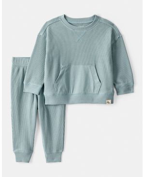 Conjunto De 2 Piezas Con Pantalón Punto Waffle Carter's