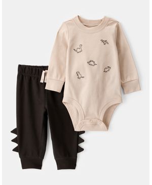 Conjunto De 2 Piezas Pantalón Y Pañalero Con Dinosaurios Carter's