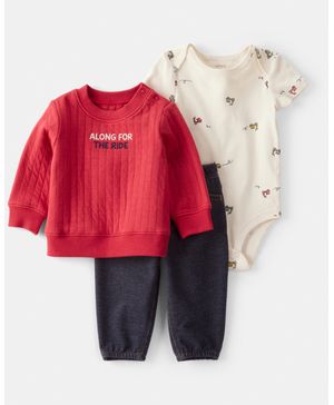 Conjunto De 3 Piezas Con Sudadera "Along For The Ride" Carter's