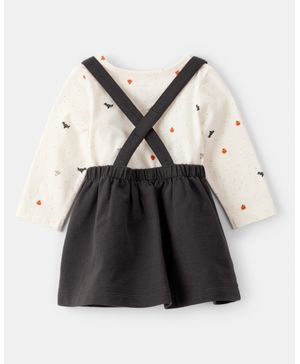 Conjunto De 3 Piezas Con Vestido Tipo Overol Para Halloween Carter's