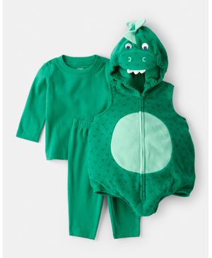 Disfraz De 3 Piezas De Dinosaurio En Verde Para Halloween Carter's