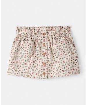 Falda De Algodón Con Estampado Floral Carter's