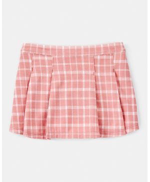 Falda-Short De Punto A Cuadros Carter's