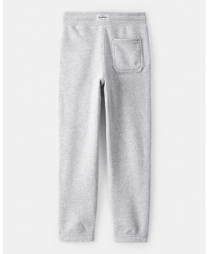 Joggers Con Cordón Ajustable De Tela Polar Sólida En Gris Oshkosh B'Gosh