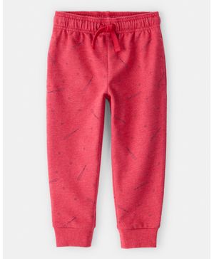Joggers De Tela Afelpada Estampado Béisbol Rojo Carter's