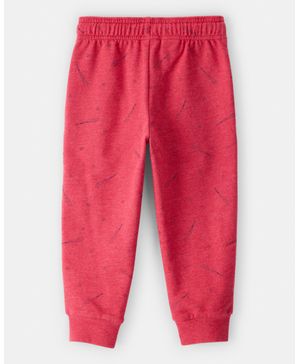 Joggers De Tela Afelpada Estampado Béisbol Rojo Carter's