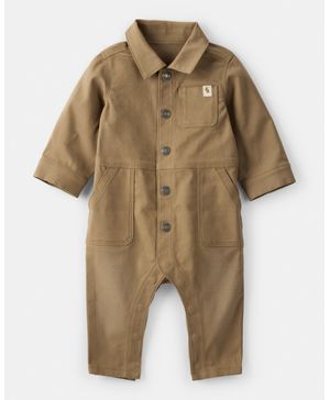 Jumpsuit De Lona Manga Larga Carter's