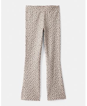 Leggings Elásticos Acampanados De Algodón De Leopardo Carter's