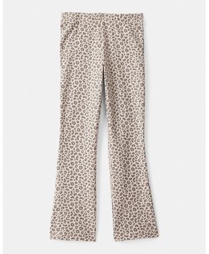 Leggings Elásticos Acampanados De Algodón De Leopardo Carter's