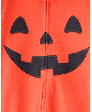 Mameluco Con Cierre Y Capucha De Calabaza Para Halloween Carter's