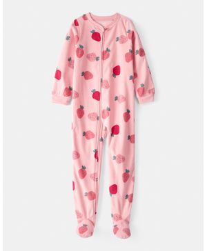 Mameluco De Tela Polar Con Fresitas Carter's