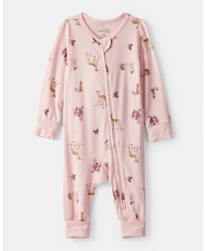 Mameluco Purelysoft Ciervo Y Floral Carter's
