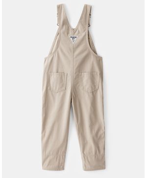 Overol De Lona Ligera En Caqui Con Forro Floral Oshkosh B'Gosh
