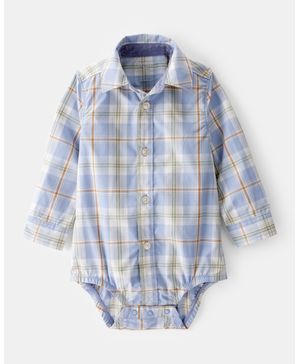 Pañalero De Popelina A Cuadros Con Botones Al Frente Oshkosh B'Gosh