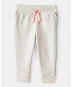 Pantalón Con Cordón Ajustable De Felpa Francesa Sólida Oshkosh B'Gosh