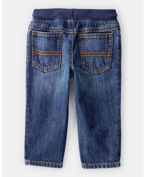 Pantalón De Mezclilla Con Pretina Elástica Azul Carter's