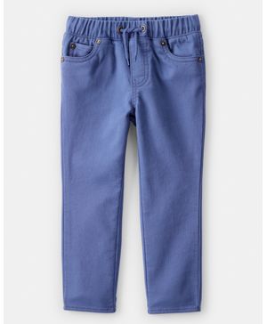 Pantalón De Moda De Algodón Con Pretina Elástica Azul Marino Oshkosh B'Gosh