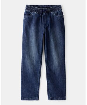 Pantalón Pull-On De Mezclilla Azul Con Cordón Ajustable Carter's