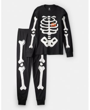 Pijama De 2 Piezas Con Esqueleto Brillante Para Halloween Carter's