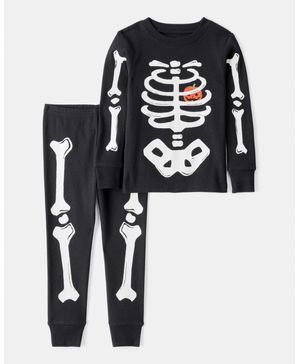 Pijama De 2 Piezas Con Esqueleto Brillante Para Halloween Carter's