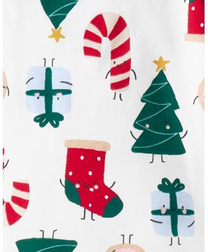 Pijama De 2 Piezas Manga Larga 100% Algodón Santa Carter's