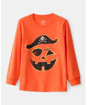 Playera De Manga Larga De Calabaza Pirata Para Halloween Carter's