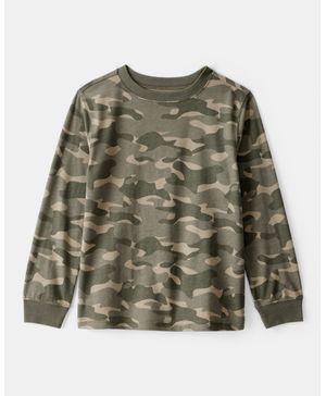 Playera De Manga Larga Estampado Camuflaje Carter's