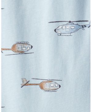 Playera Manga Corta Estampado Helicóptero Carter's